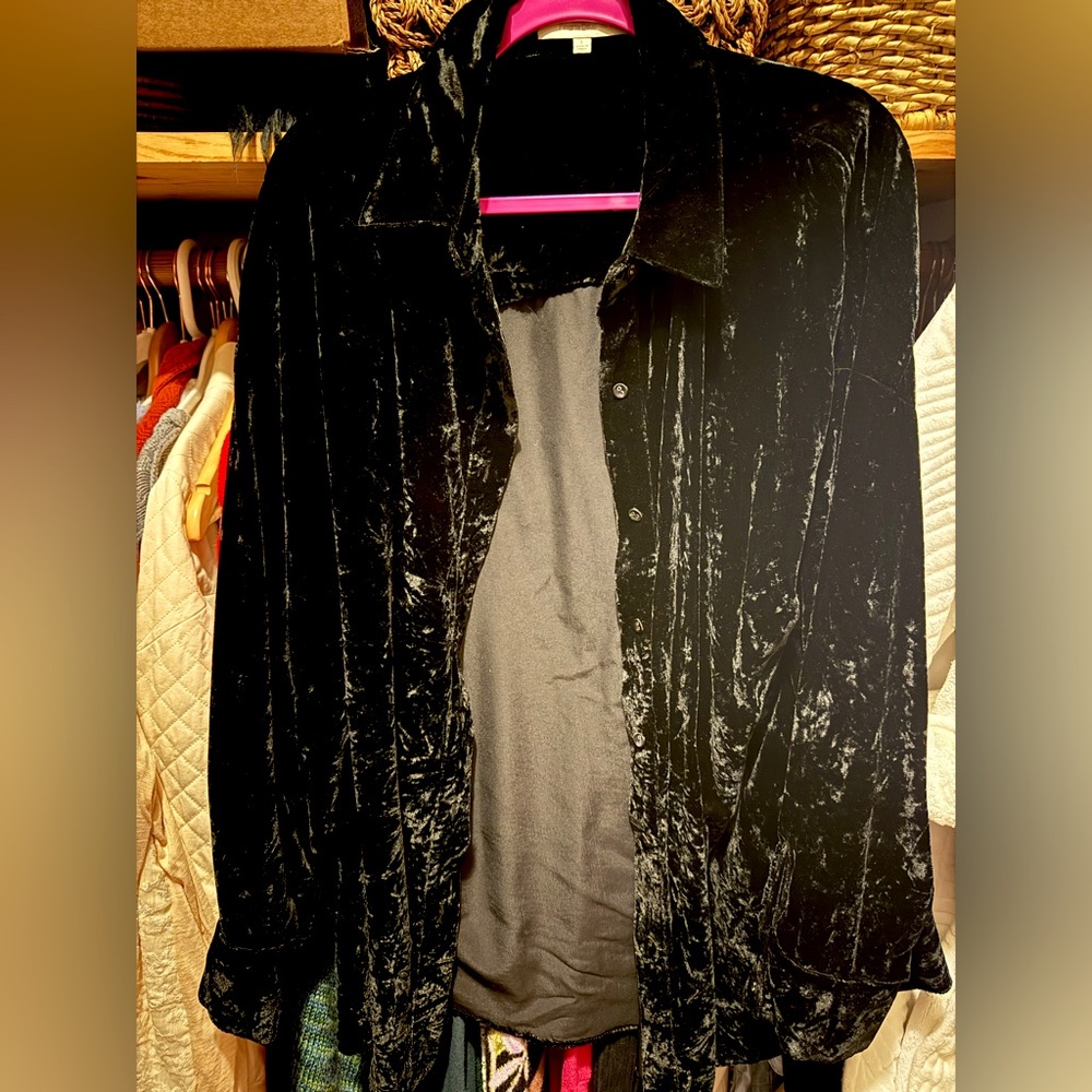FAVORITE DAUGHTER THE VELVET EX-BOYFRIEND SHIRT - L